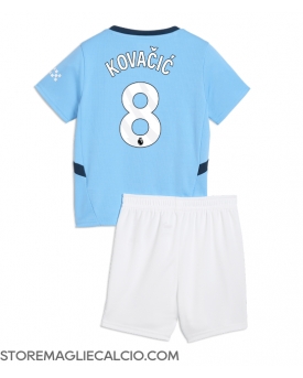 Manchester City Mateo Kovacic #8 Maglia Gara Casa Repliche 2024-25 Bambino